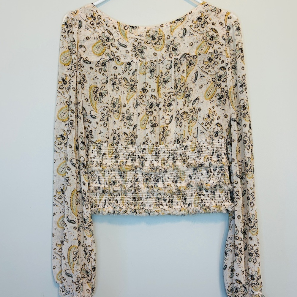 Free People Cream and Yellow Paisley Blouse - Picture 6 of 6